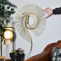 Gold Spiral Wall Art to Scale