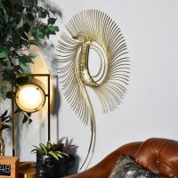 Gold Spiral Wall Art From the Side