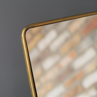 Close-up of the Gold Finish on the Table Top Mirror