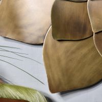 Close-up of the Golden Finish on the Mirror