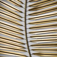 Close-up of the Gold Leaves on the Wall Art