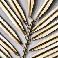 Close-up of the Gold Leaves on the Wall Art