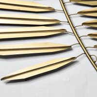 Close-up of the Gold Leaves on the Wall Art