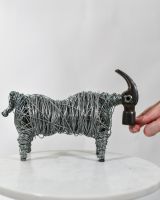 Scale image of scrap metal art sculpture