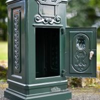 Green Camden Free Standing Post Box With Opening Front Door