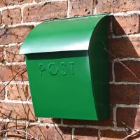Contemporary Post Box finished in an Emerald Green