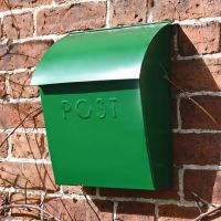 Green Contemporary Post Box With Lock