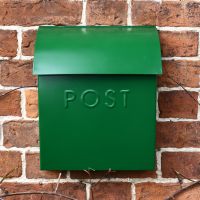 Lockable Green Contemporary Post Box