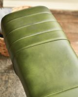The "Forrest" Green Leather & Mango Wood Bench Pigment