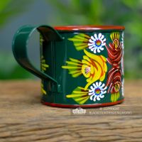 Green Narrowboat Mug in a Hand Painted Finish