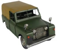 Green 4x4 Car Replica Ornament Front