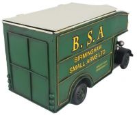 Green Vintage Van Replica Storage Box Back