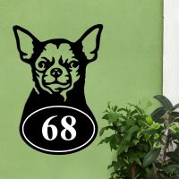 Chihuahua Iron House Number Sign