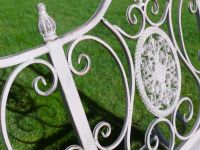Antique Grey Ornate Rocking Bench