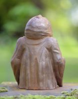 Back of Cast iron Grim Reaper Sculpture