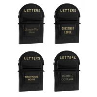 Examples of Personalisation on the Grosvenor Telescopic Post and Parcel Box