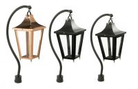 Black Swan Neck Pillar Light & Lantern Set 96cm