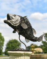 Recycled Metal Grouper Sculpture