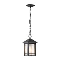 Grove Traditional Hanging Chain Lantern in Midnight Black