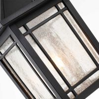 Grove Traditional Hanging Chain Lantern in Midnight Black Glass Detailing