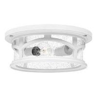 "Halsall" Traditional Flush Ceiling Light in a White Finish