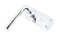 Hammered Bright Chrome Lever Lock Door Handle Side View