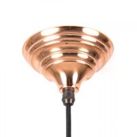 Hammered Copper Conical-Shaped Hanging Pendant Light Ceiling Rose