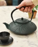 Scale Shot of Cast Iron Teapot 