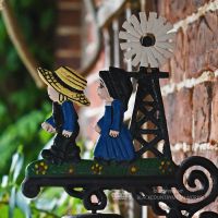 Hand Painted Garden Bell - Jack and Jill Close Up