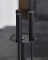 Close up of handles on fireside companion set