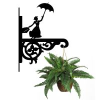 Ornate Mary Poppins Bracket Holding a Flower Basket