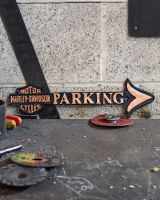Harley Davidson Parking Vintage Style Cast Iron Sign
