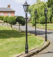 Black Victorian Garden Lamp Post Column and Lantern