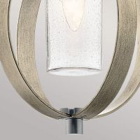 "Hartfield" Modern Hanging Pendant Light in Antique Grey Detailing