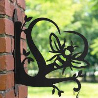 Hanging Basket Bracket with Heart & Bumble Bee Motif