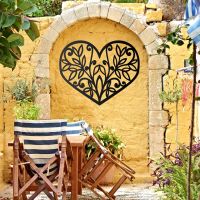 Flower Foliage Heart Wall Art in Situ