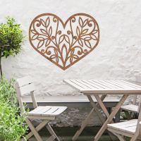 Flower Foliage Heart Wall Art in Situ