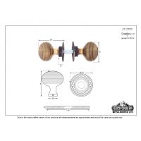 Heavy Duty Antique Brass Beehive Door Knobs 