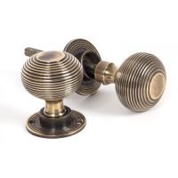 Heavy Duty Antique Brass Beehive Door Knobs 