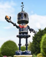 Hero Recycled Metal Robot Sculpture