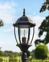 "Saltburn" Traditional Hexagonal Garden Pillar Light Lantern