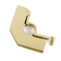 Brass High Style Hinged Carpet Bracket with Flat Head Screw - 3/4" In Brass