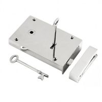 Left-Handed Bright Chrome Rim Lock