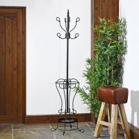 Black Hallway Butler Hat & Coat Stand