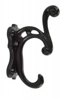 decorative heavy duty cast iron black door hook