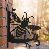 Hanging Basket Bracket with Honey Bee Motif