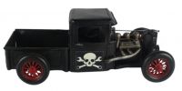 Black Hot Rod Truck Replica Ornament Side View