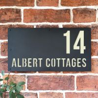 "Albert" House Sign Finished in Cream