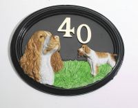 House Sign - Hand Painted - Spaniel - House Sign