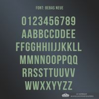 All Letters and Numbers in the Bebas Neue Script Font